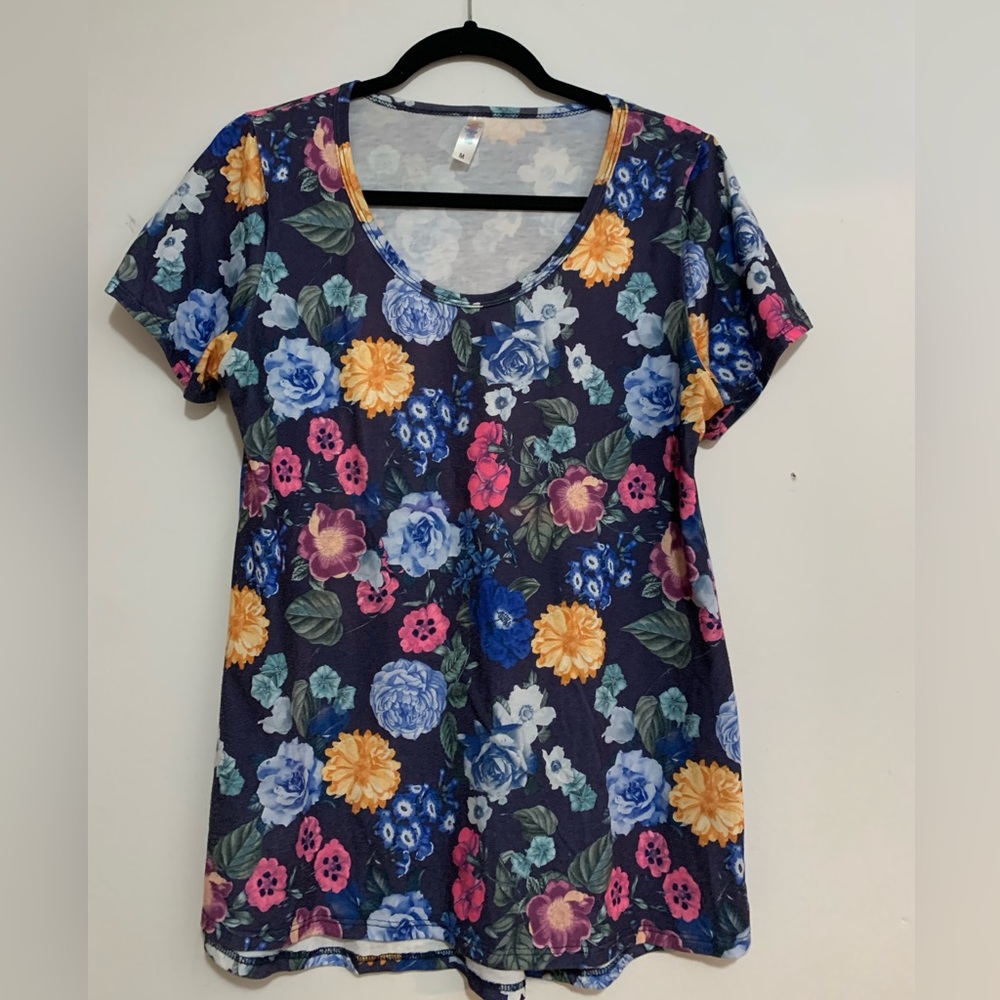 Floral Classic T with black background